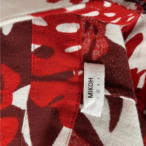 Mikoh Tropical Overall Romper Red White Size Medium - Picture 11 of 14